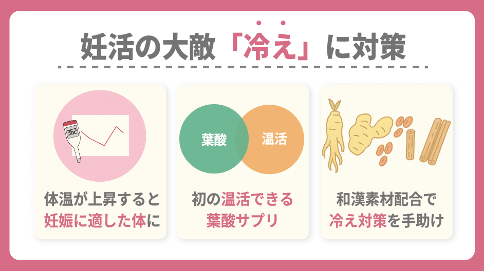 和漢素材配合で妊活中の「冷え」にも対策できる