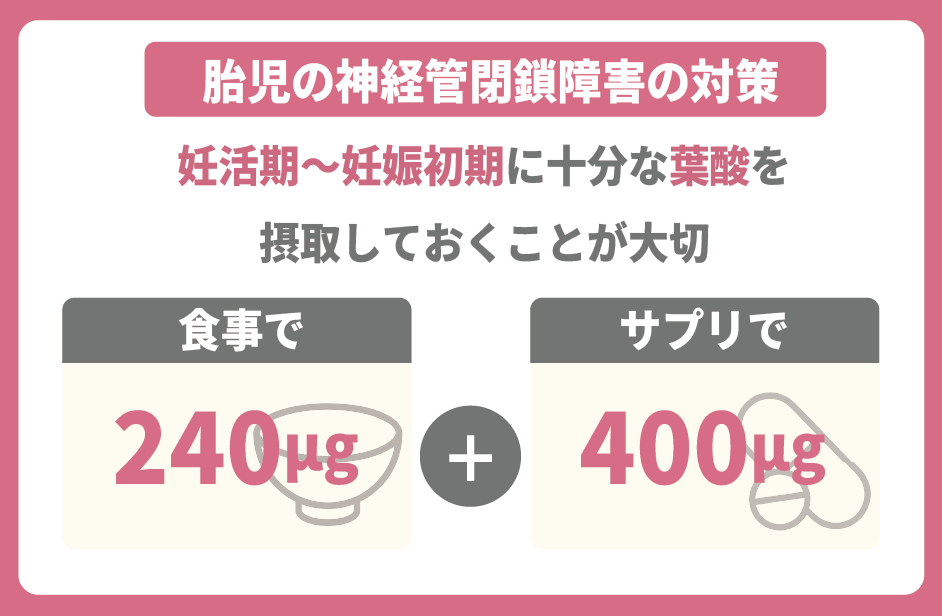 胎児の神経管閉鎖障害の対策