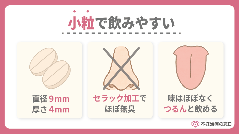 小粒で飲みやすい