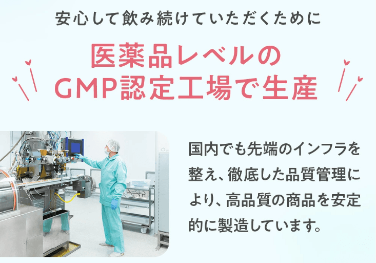 サズカルONEはGMP認定工場で製造されている